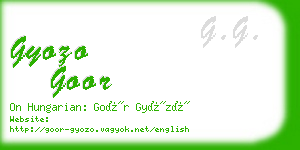 gyozo goor business card